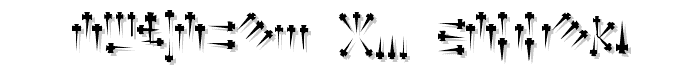 Alphabet of Daggers font